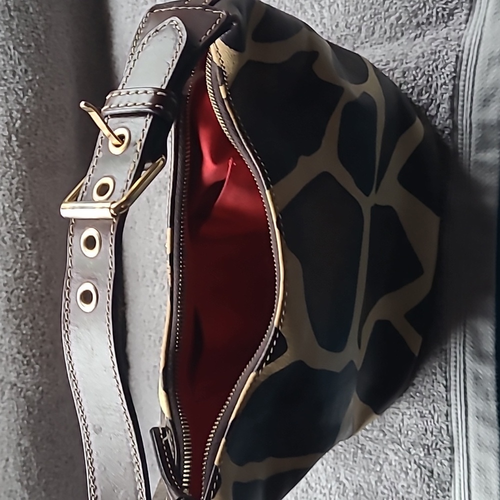 Dooney & Bourke Leather Giraffe Print Mini Bucket Handbag - Picture 5 of 10